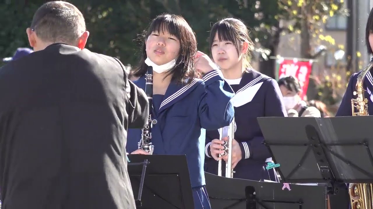 鶴ヶ島中学校＆西中学校吹奏楽部「冬の童謡メドレー」