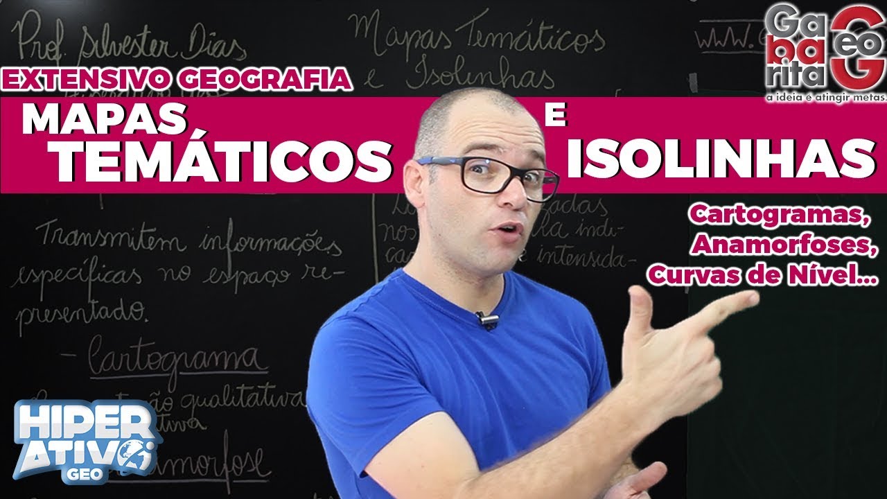 Geografia pro Enem - Cartografia Temática - Tipos de  Mapas Temáticos, Isolinhas e Anamorfose