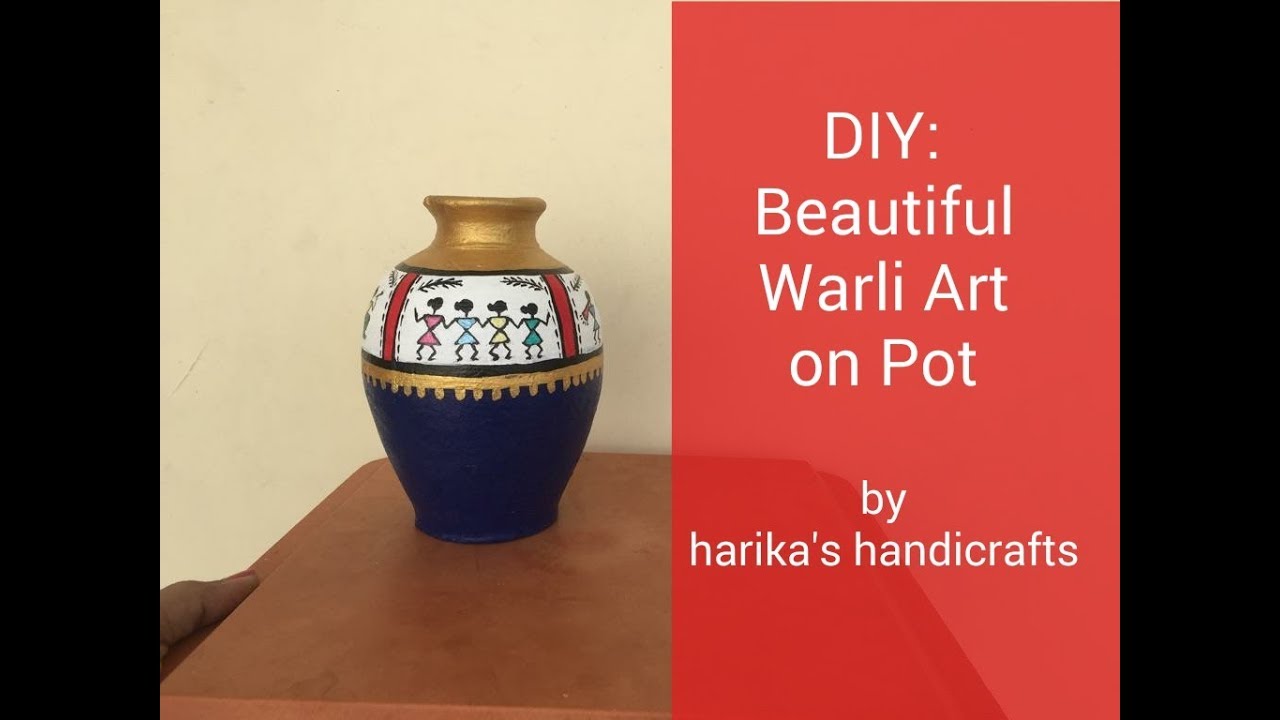 DIY: How To Paint Warli Art On Pot | Beautiful Pot Painting Idea | Easy Pot Painting Idea #WarliArt
