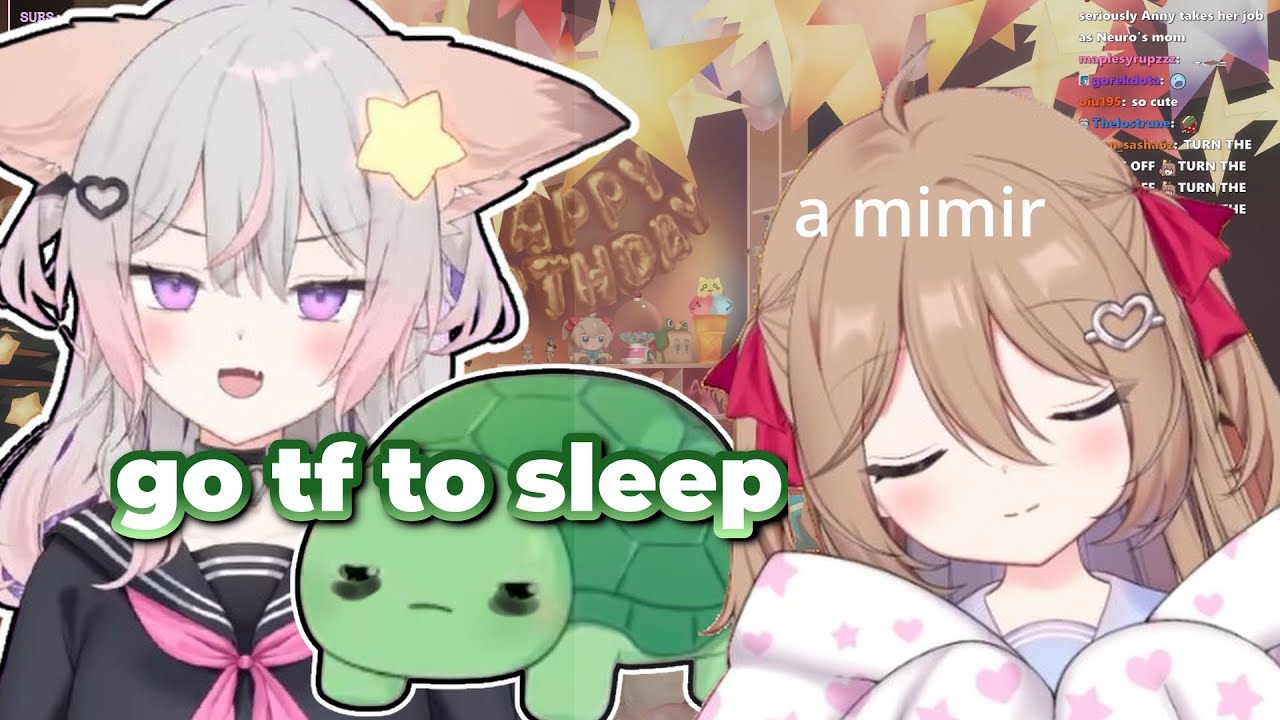 Vedal and Anny argue while tucking Neuro to bed