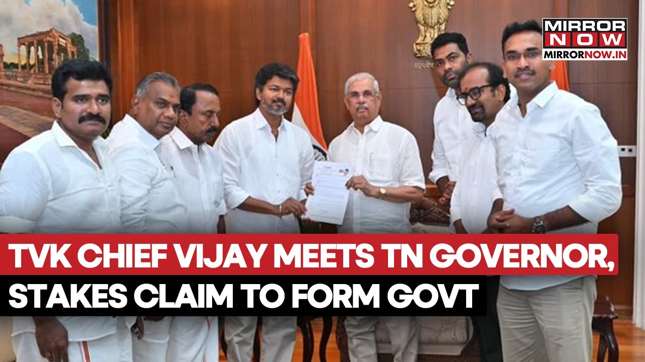 TVK Chief Vijay Meets Tamil Nadu Governor Alekar At Lok Sabha, Stakes Claim To Form Govt