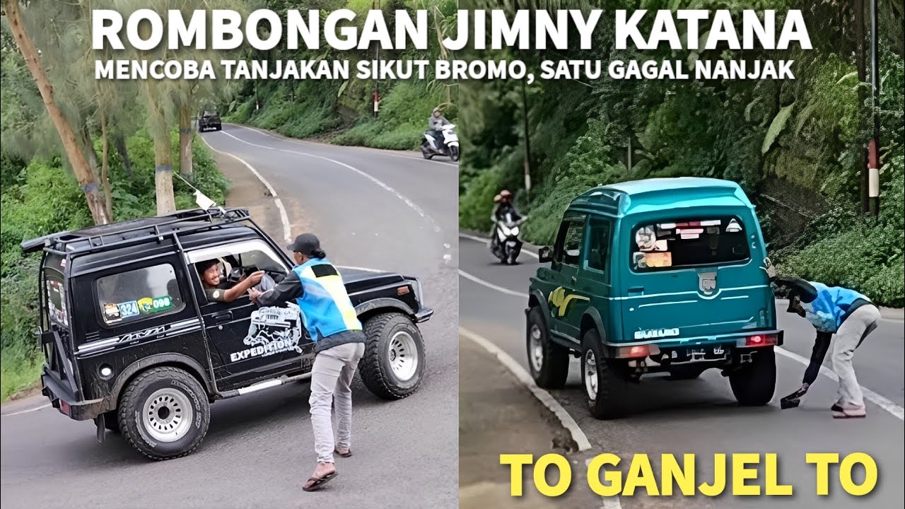 ROMBONGAN JIMNY KATANA MENCOBA TANJAKAN SIKUT BROMO SATU GAGAL NANJAK
