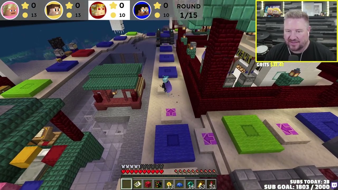 ZITS Mario Party in Minecraft w/ Zedaph, Tango, and Skizz! (Stream Replay)