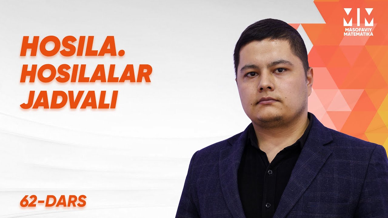 62 - dars | Hosila. Hosilalar jadvali | Masofaviy Matematika