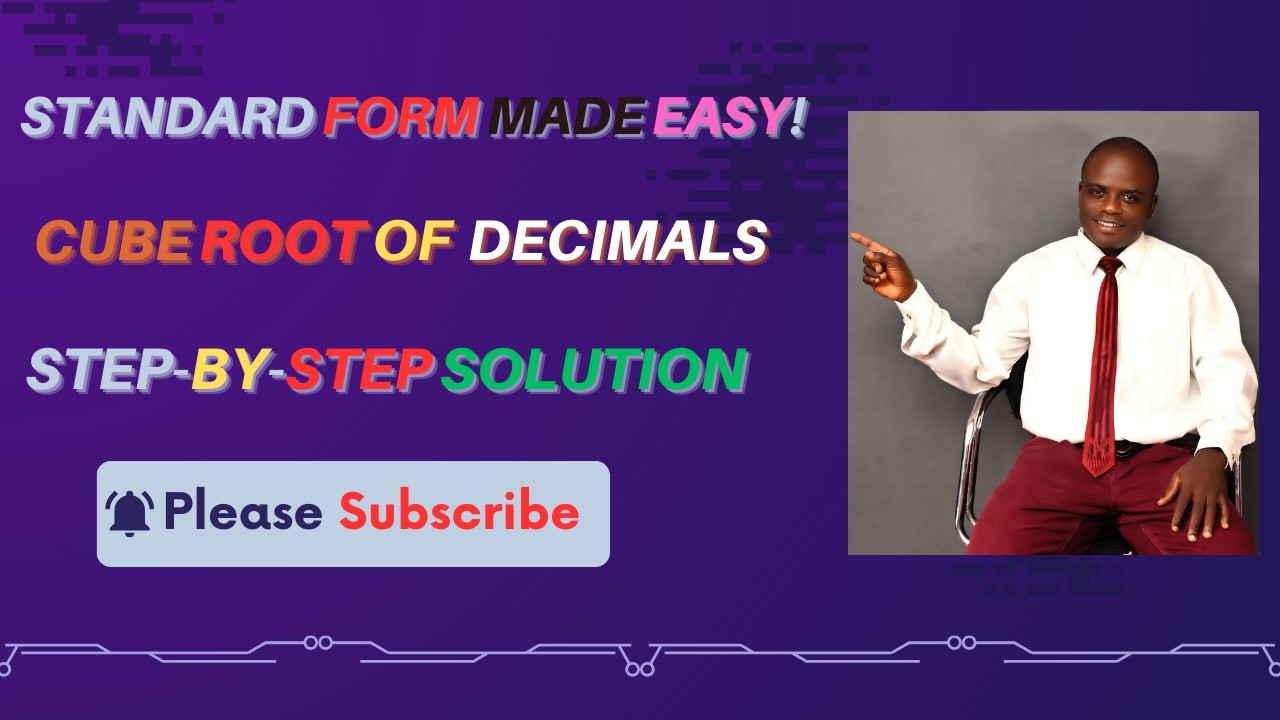 Mathematics: Evaluation with expression in standard form (SS3)