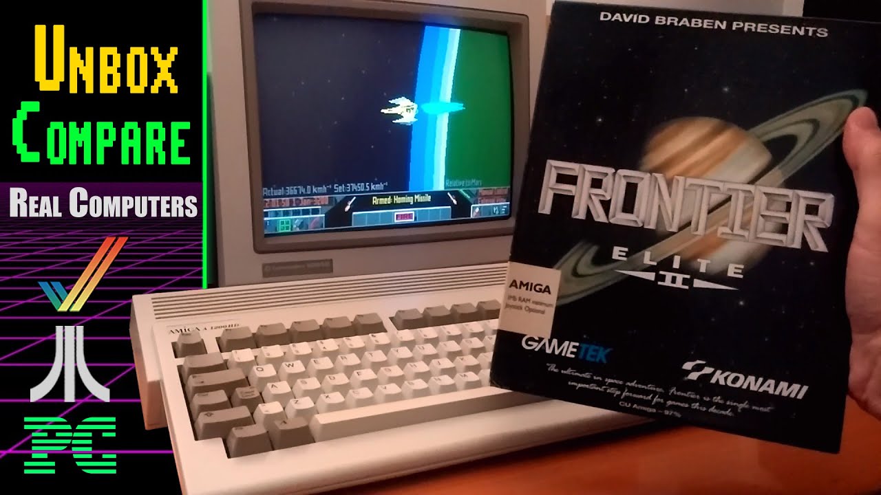 Frontier - Amiga Game Unboxing & Comparison with the Atari ST & PC
