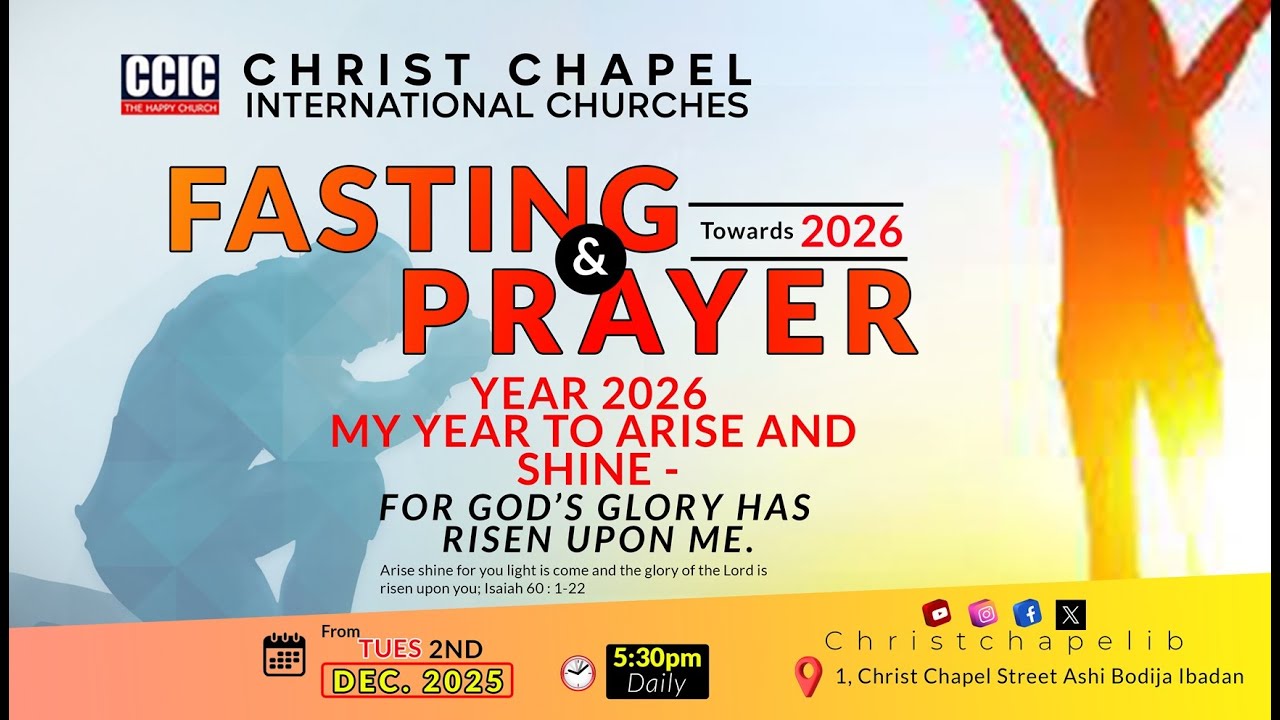 PRAYER AND FASTING || 12th December 2025.