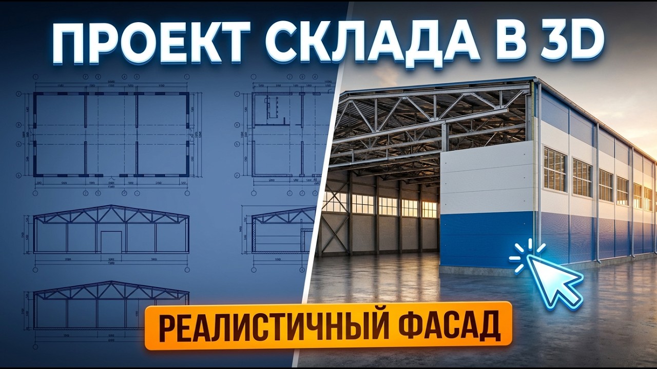 3D Калькулятор ангаров и складов: Проектирование из сэндвич-панелей онлайн #строительство ЛМК