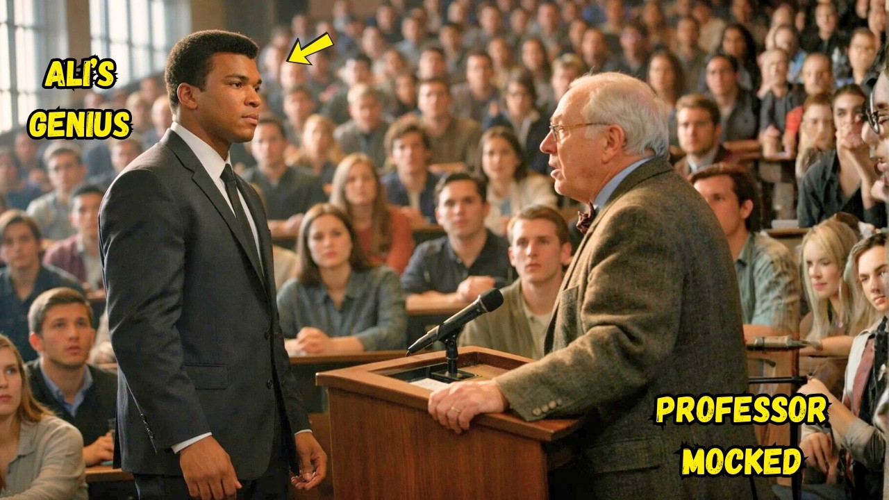 A HARVARD PROFESSOR MOCKED MUHAMMAD ALI BEFORE 500 STUDENTS — HIS GENIUS REPLY SILENCED THEM ALL.