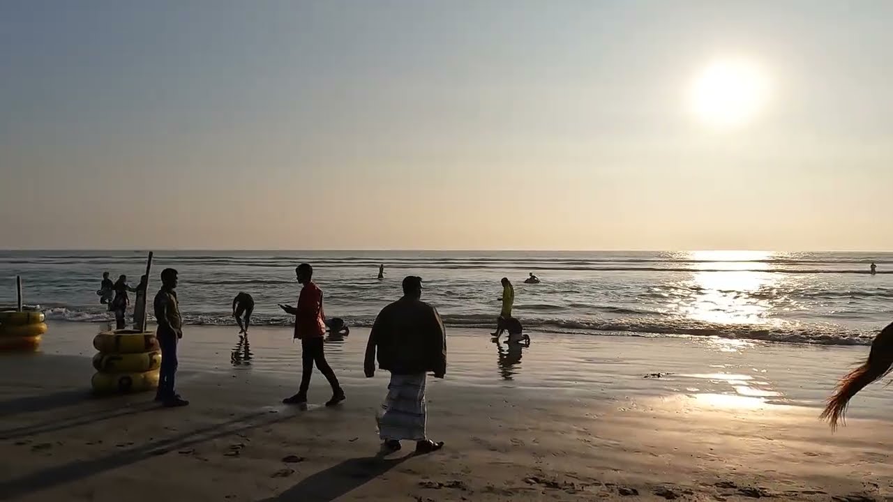 Cox's Bazar Beach: Laboni Point. 4K Version.