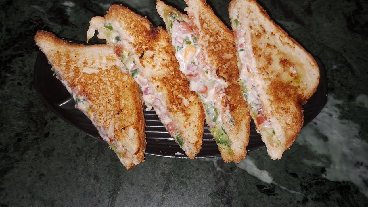 Veg sandwich recipe make at home # food vlog# food lover# viral food 