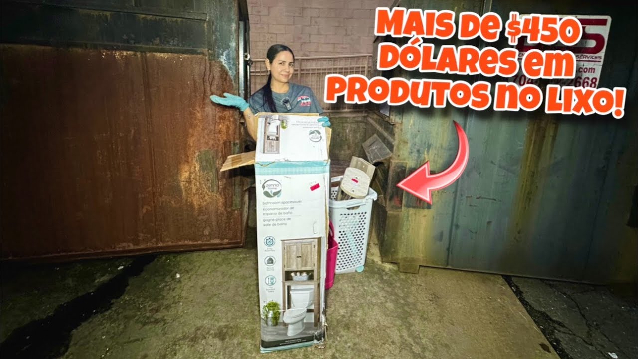 Mais de $450 dólares em produtos no lixo dos Estados Unidos!🇺🇸