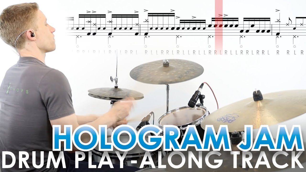 'Hologram Jam' – Free Electro Jazz Funk Fusion Drum Play-along Track and Transcription