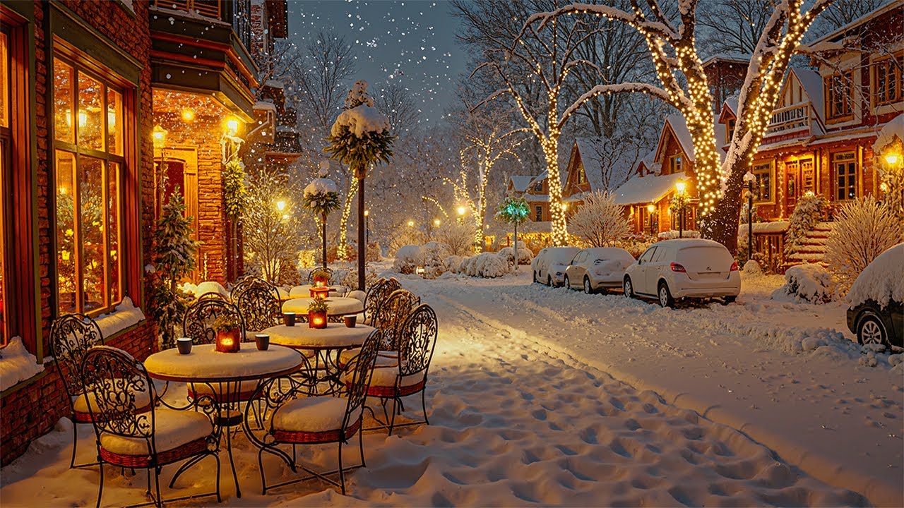 Late Night Winter Jazz 🎹 Smooth Piano Jazz & Cozy Snowfall Ambience for Sleep & Relaxation