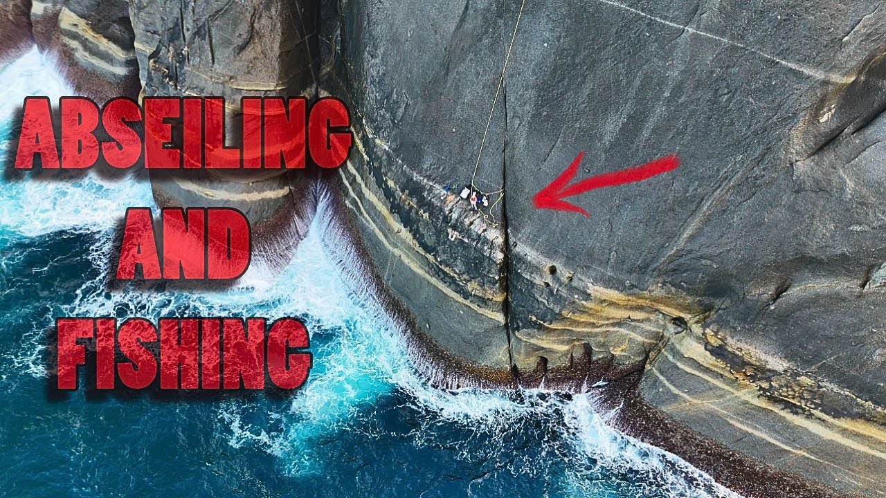 CRAZY CLIFF FISHING ADVENTURE !!! 100m Rope & Extreme Cliff Fishing Challenge