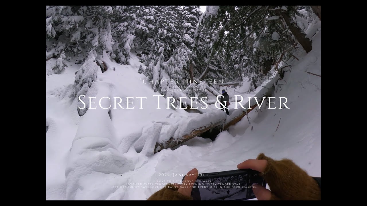 Snowboarding, Secret Trees & River, Whistler, January 19th, 2024
