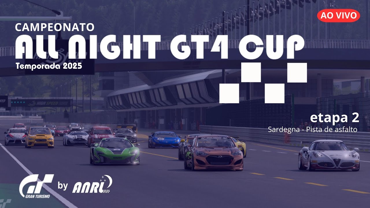 🔴 GT7 LIVE | Campeonato | ALL NIGHT GT4 CUP 🏁 | etapa 2 | Sardegna - Pista de asfalto