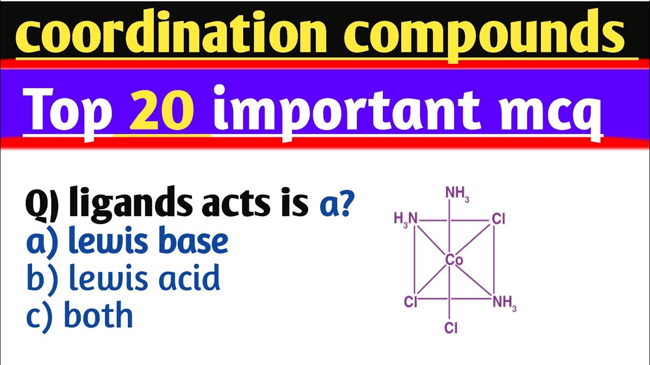 #important mcqs of coordination compounds,,/complexes mcqs/ kota , ncrt,jee jam,kppsc chemistry Mcqs
