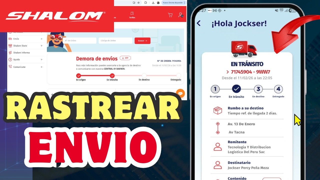 Como rastrear mi pedido en shalom desde mi celular y Laptop 2026