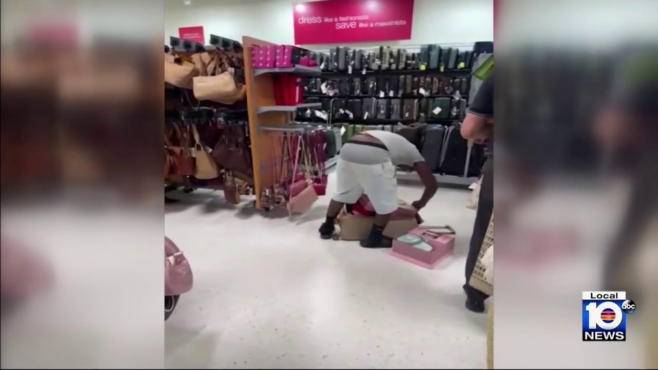 Shoplifter caught red handed inside Fort Lauderdale T.J. Maxx store