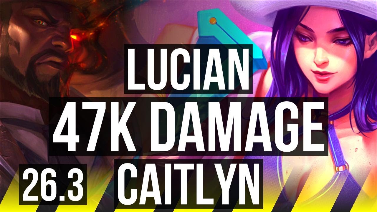 LUCIAN & Braum vs CAITLYN & Bard (ADC) | Good KDA: 14/1/9, 47K damage | KR Master | 26.3