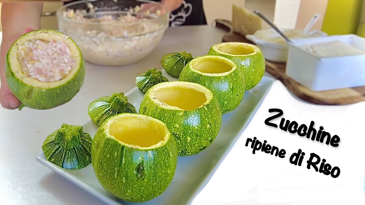 ЦУККИНИ В СЛИВОЧНОЙ ФАРШЕ С РИСОМ быстро и просто ВСЕ СЫРЫЕ