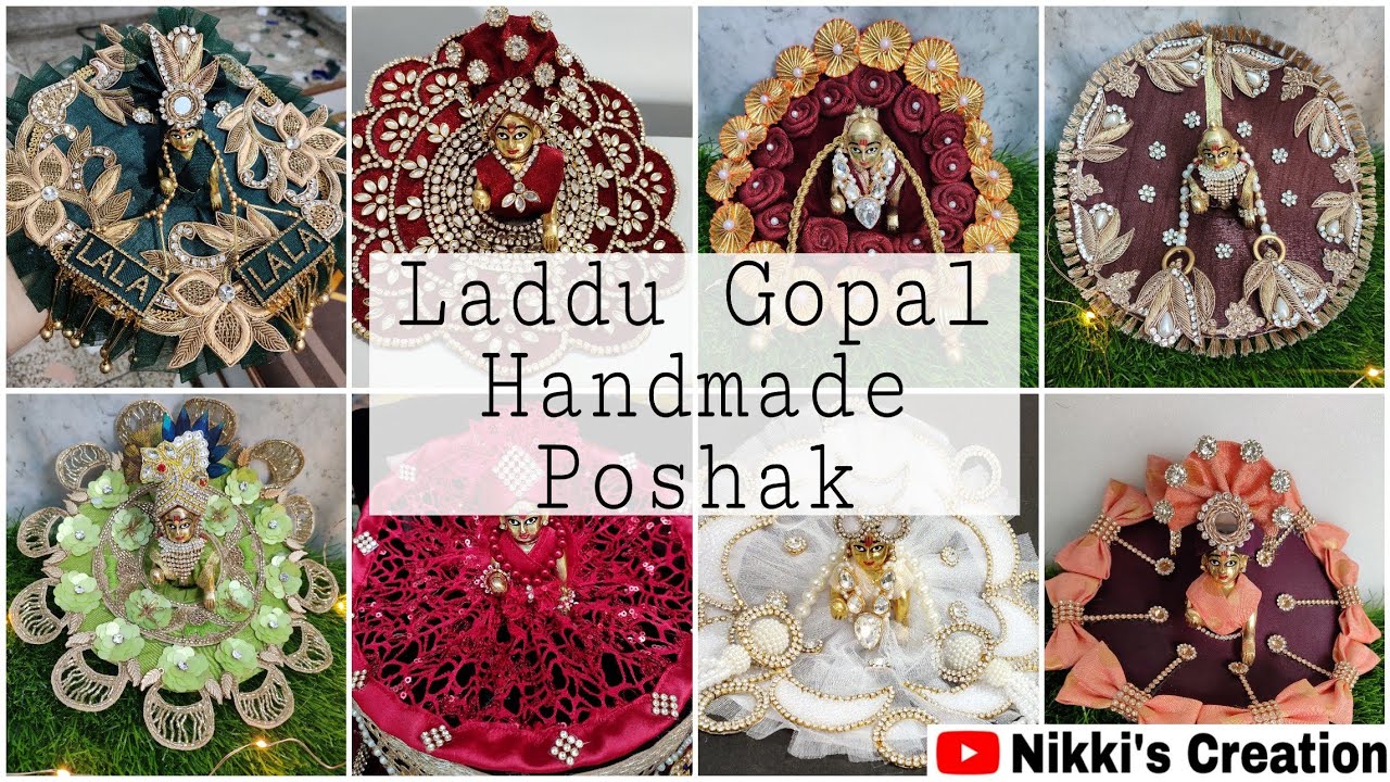 Laddu gopal handmade dress collection/ laddu gopal handmade dress ideas /unique handmade poshak idea