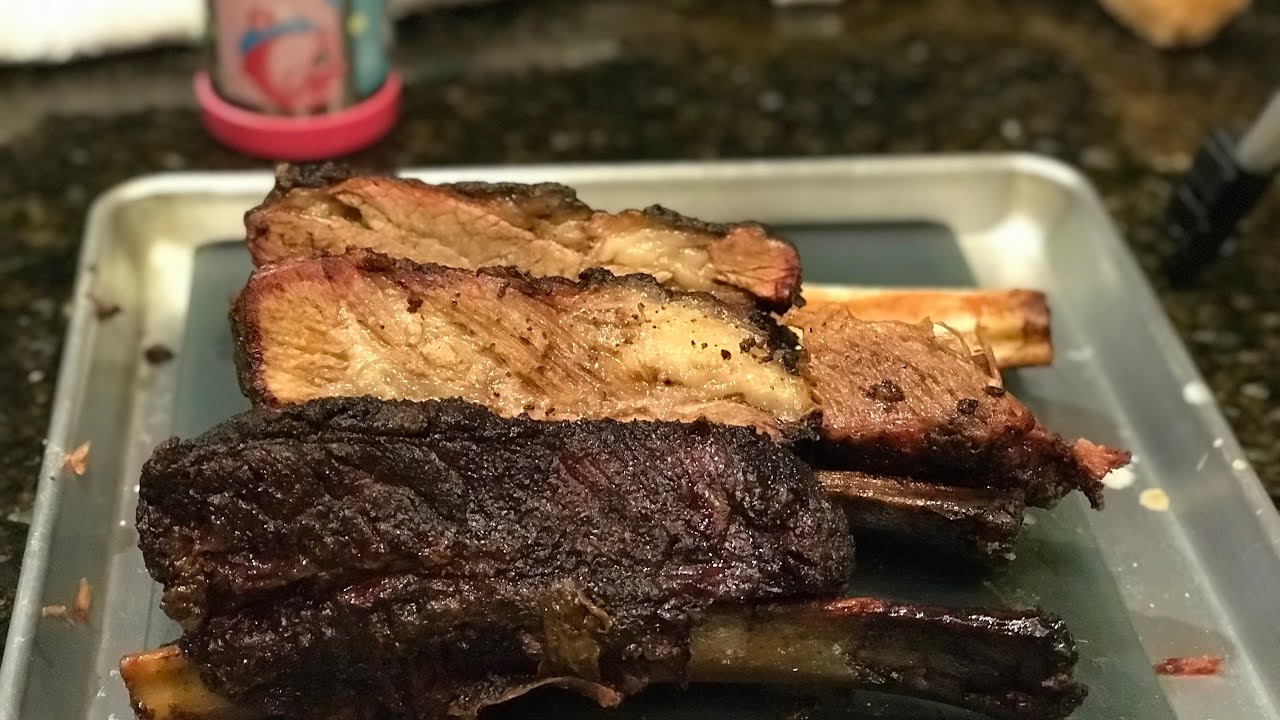 Smoked BEEF RIBS (Dino Bones) on the PIT BARREL COOKER!!! Big Shticks...