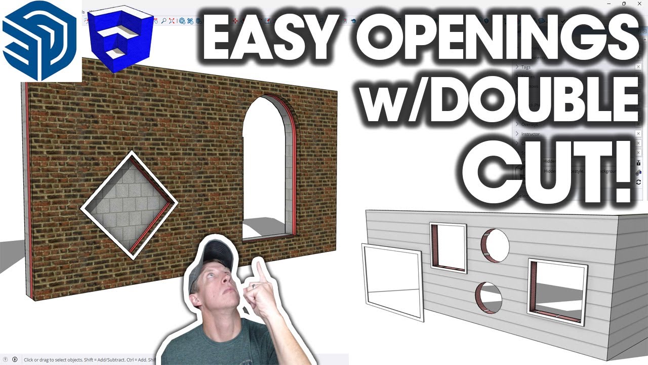 НОВОЕ обновление DoubleCut: вырезайте отверстия быстрее в SketchUp!