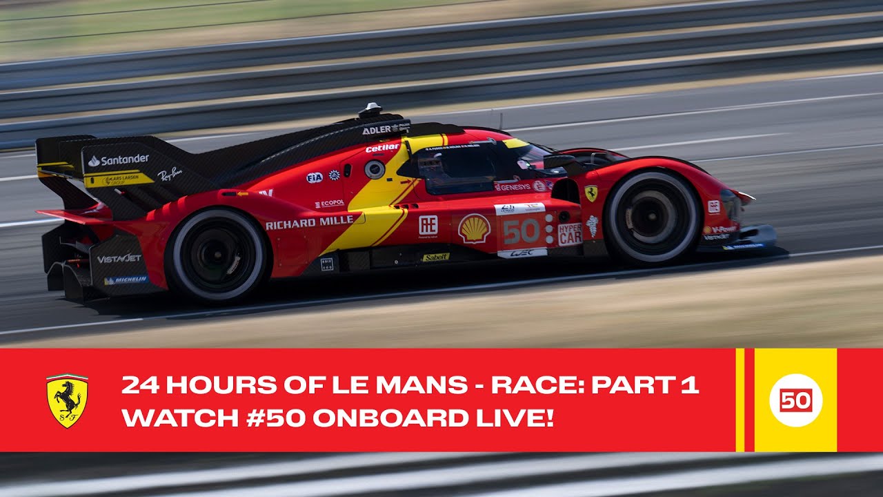 Ferrari Hypercar | Onboard the #50 LIVE Race Action at 24 Hours of Le Mans 2023 | FIA WEC