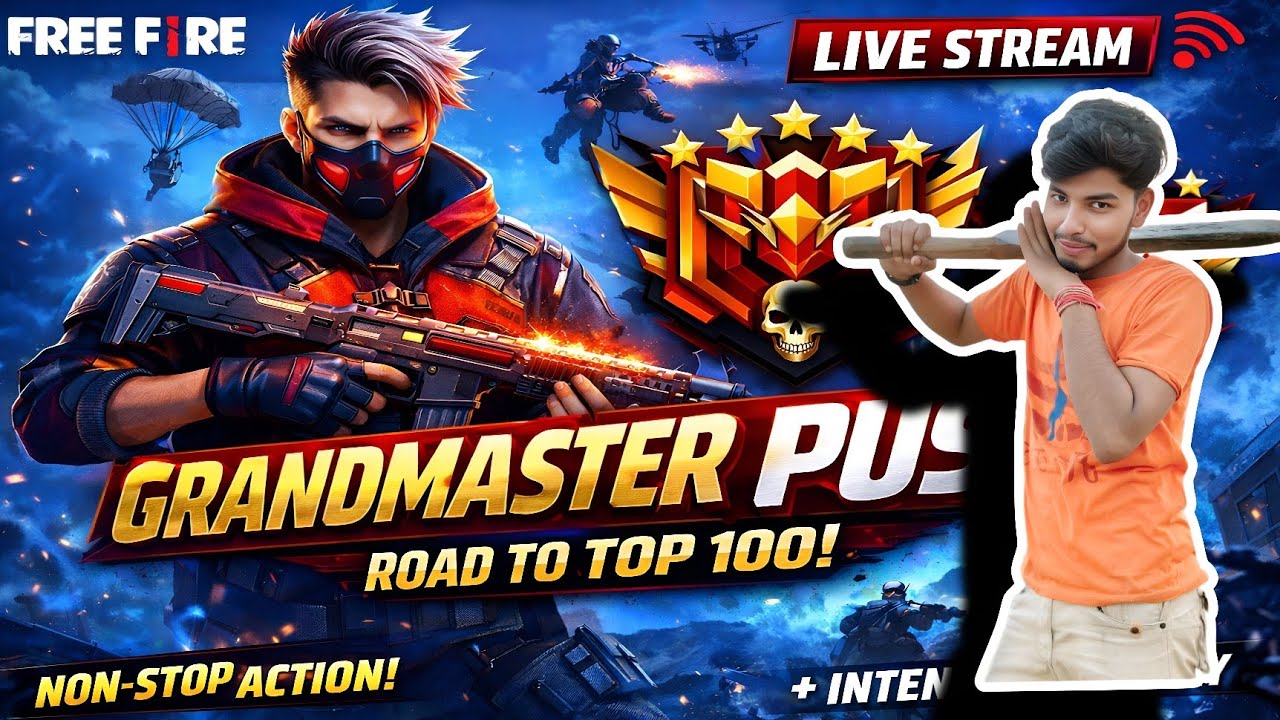 🔴 Live RANK PUSH TO GRANDMASTER  🔥FREE FIRE   GAMPLAY  ROOM 🎮 / JOIN TEAM CODE🔥  Gaming  #freefire