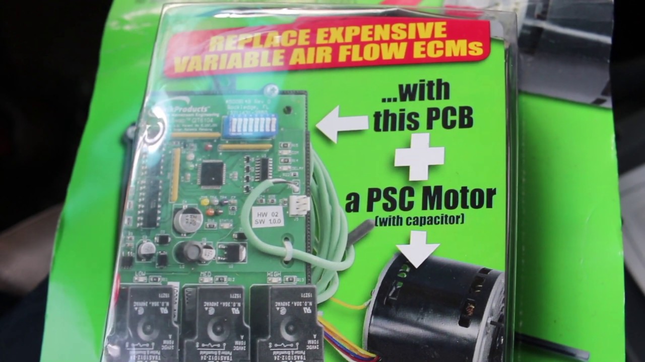 ECM/X-13 Fan motor replaced with PSC motor and Qwik Swap V3 board