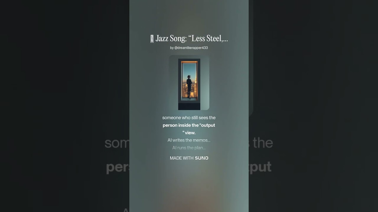 🎷 Jazz Song: “Less Steel, More Soul”