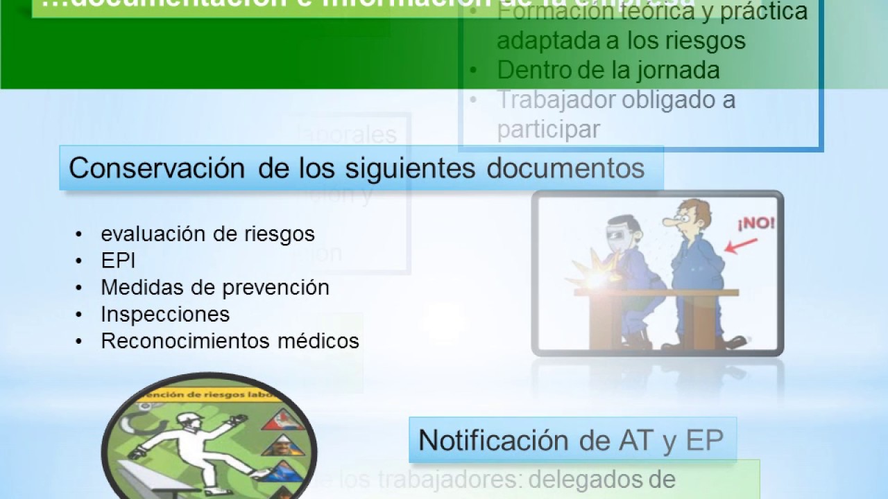 DERECHOS Y OBLIGACIONES EN MATERIA DE PREVENCIÓN