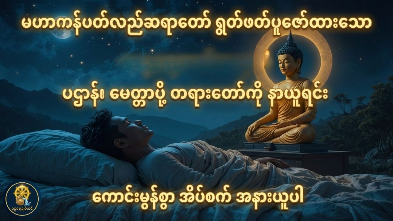အိပ်မပျော်သူများအတွက် စိတ်အေးချမ်းရာ ပဌာန်းတရားတော် ၊ မဟာကန်ပတ်လည်ဆရာတော် ဦးနန္ဒမဉ္ဇူသာ