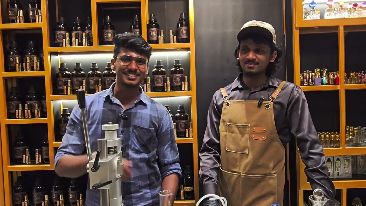 Customized perfume making in front of you