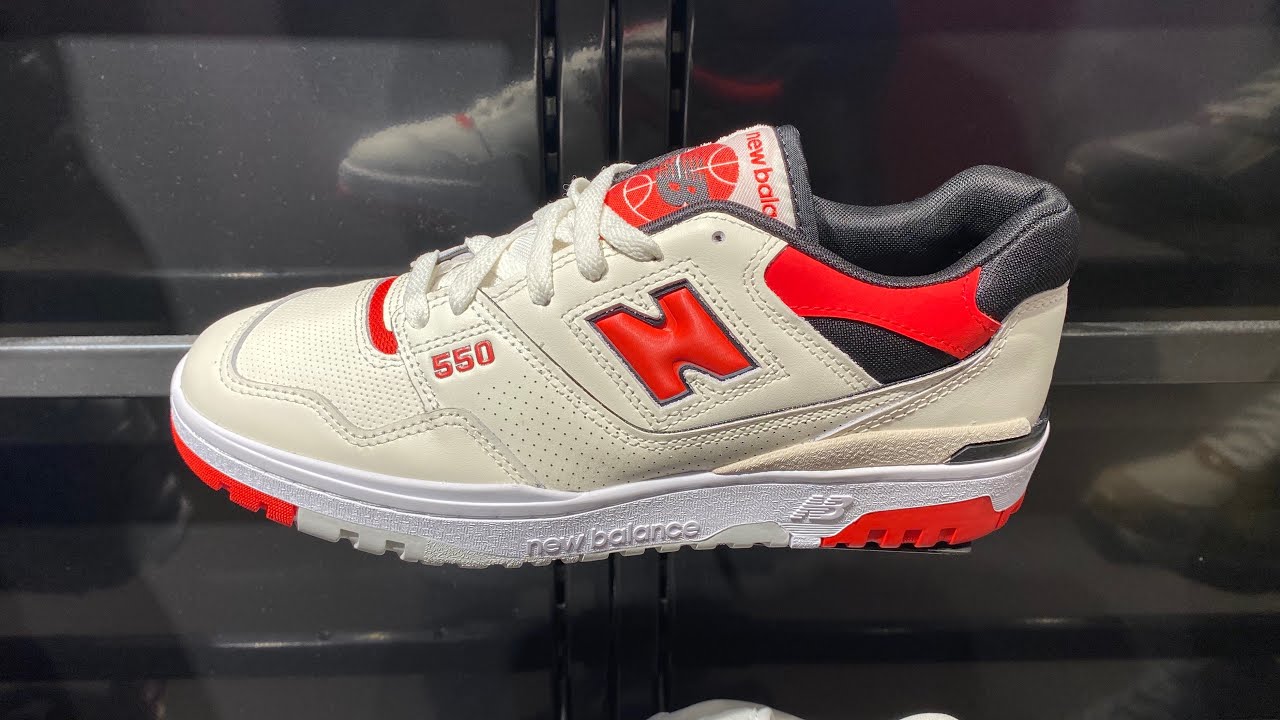 New Balance 550 (Sea Salt/True Red/Black) - Style Code: BB550VTB