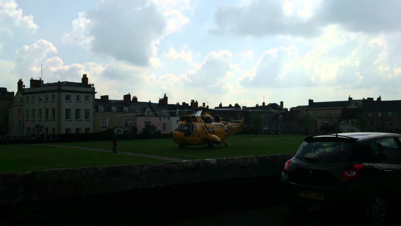 RAF Sea King engine startup