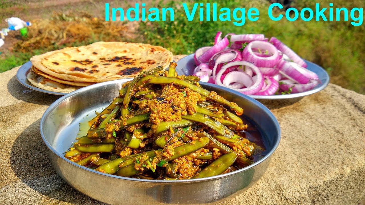 Sabji, Roti and Salad Making | Indian village Cooking | Village Recipes