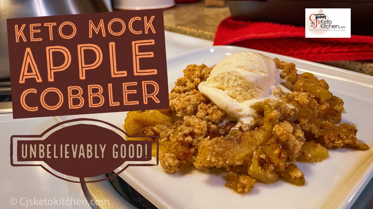 Keto Mock Apple Cobbler #KetoDesserts #LowCarbDesserts #KetoRecipes #LowCarbRecipes