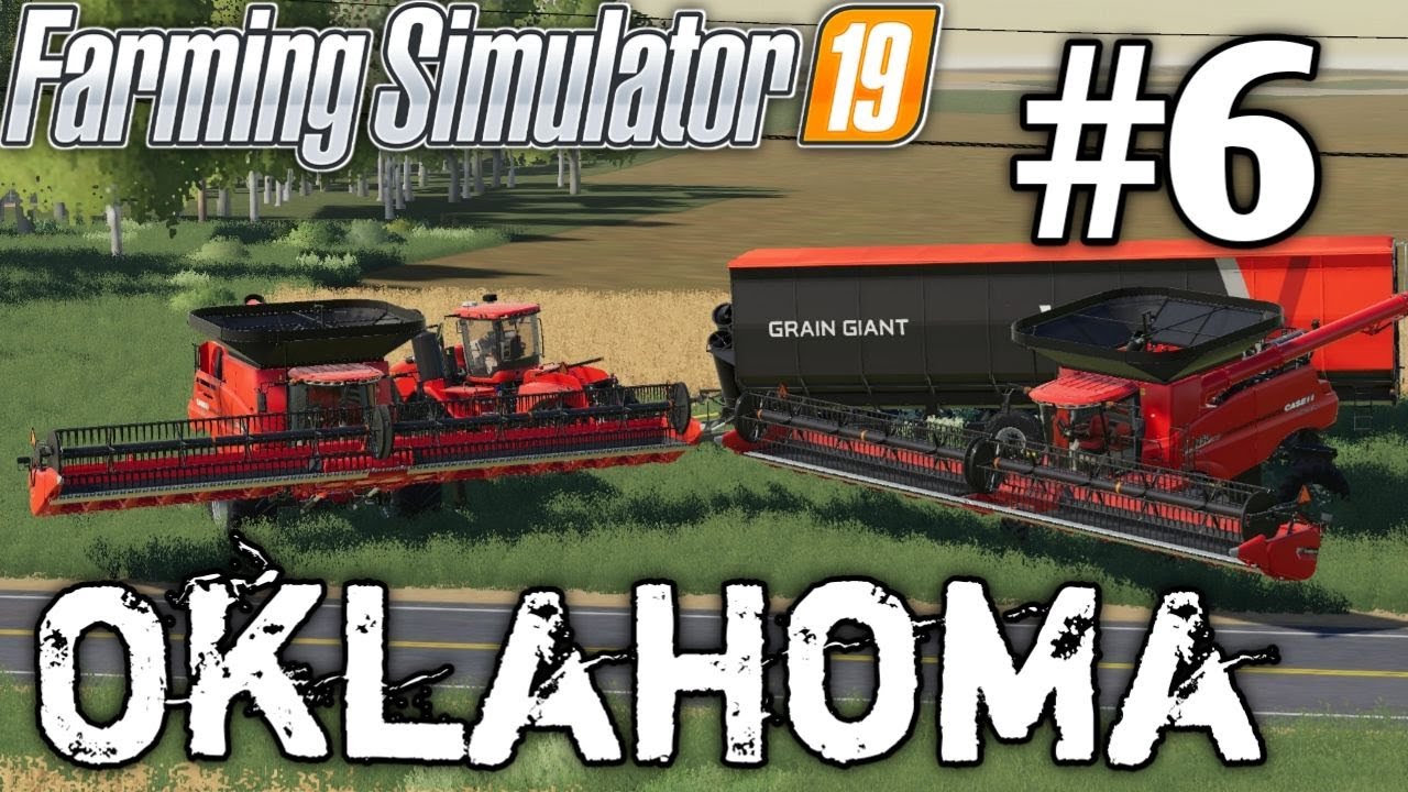 Harvesting both of our big fields!-Fs19-Oklahoma-Ep.6-Timelapse
