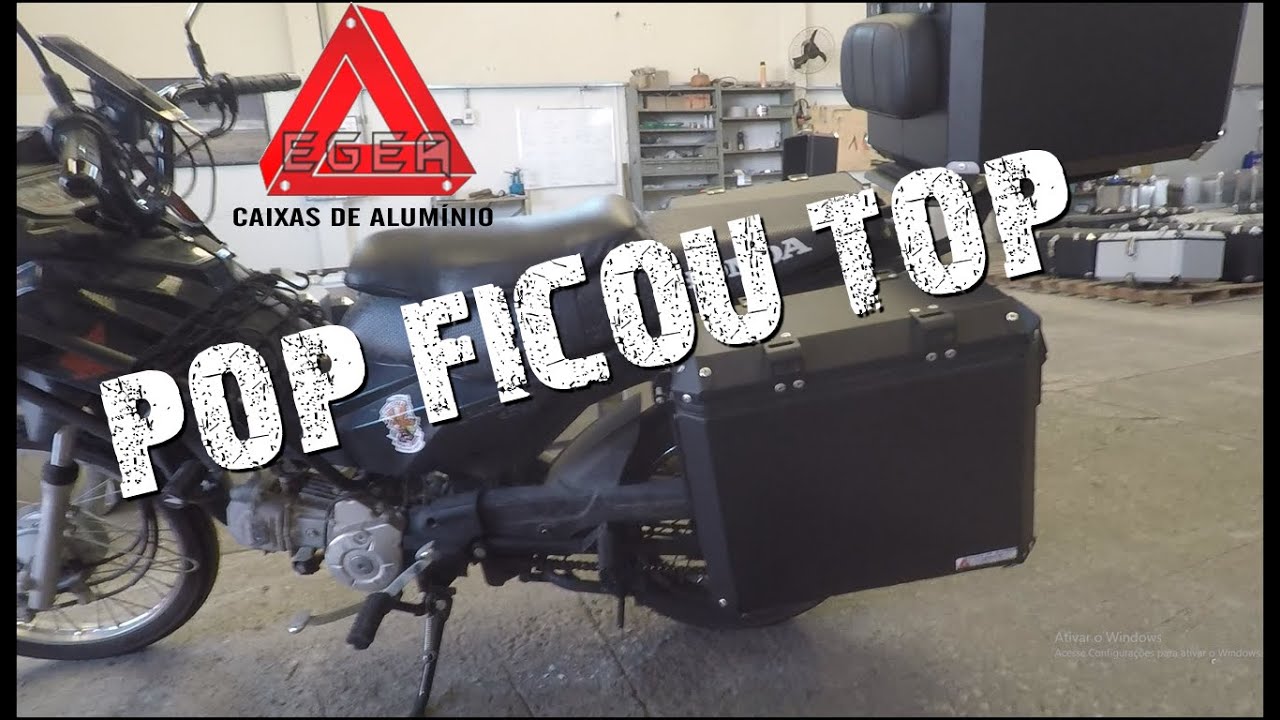 HONDA POP 11Oi como VOCÊ NUNCA viu... a POP ficou TOP BAÚS de ALUMÍNIO