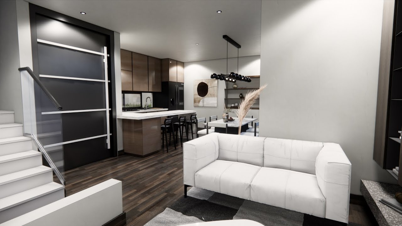 CASA en un TERRENO de 8X12 DORMITORIO PRINCIPAL con CLOSET WALK IN