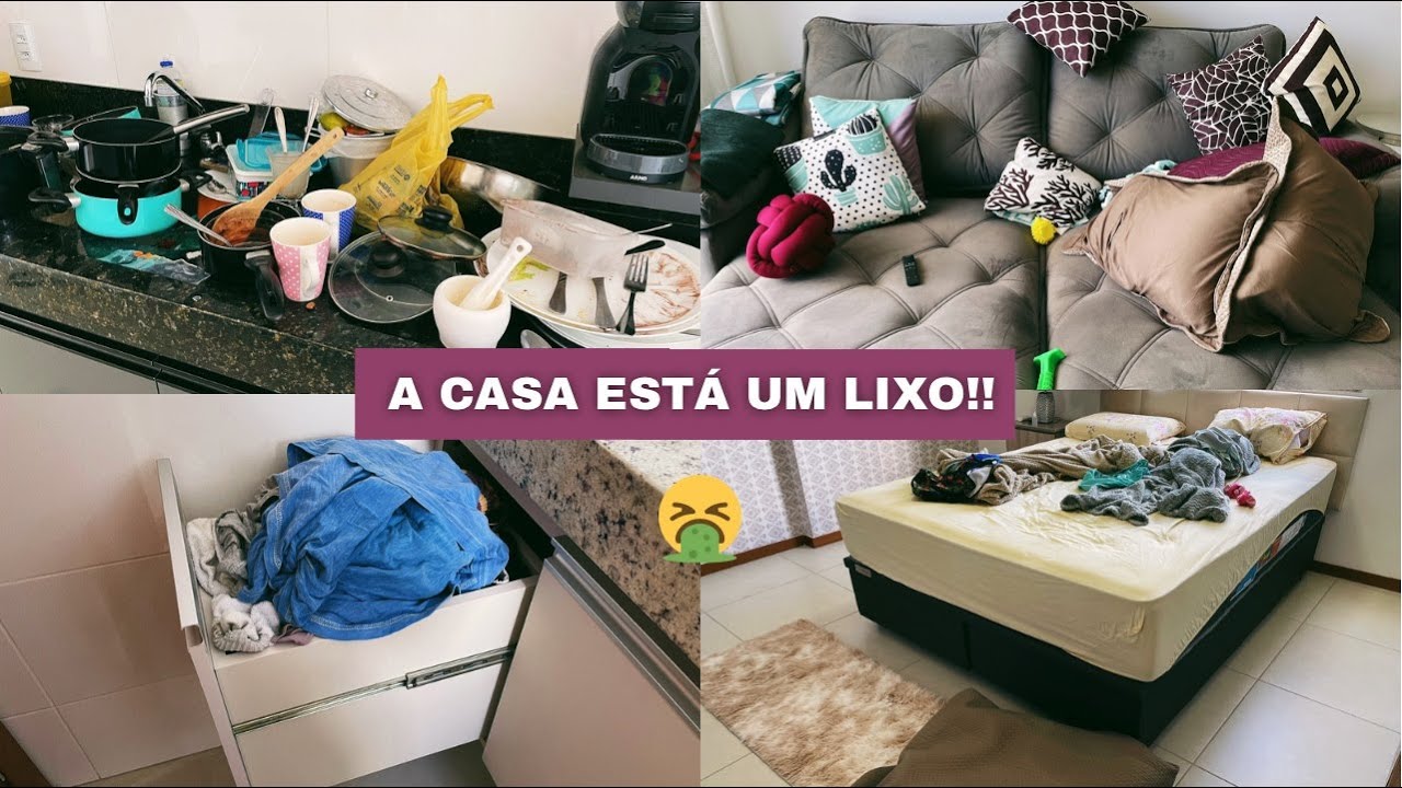 5 DIAS SEM ARRUMAR NADA DA CASA! FICOU UM NOJO! | FAXINA PESADA