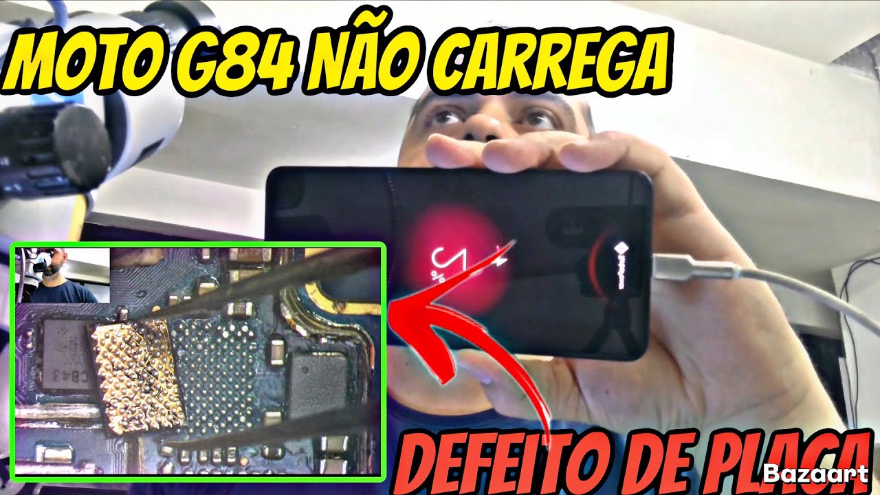 Motorola G84 Não carrega mesmo trocando conector de carga | Reparo de placa avançado passo a passo