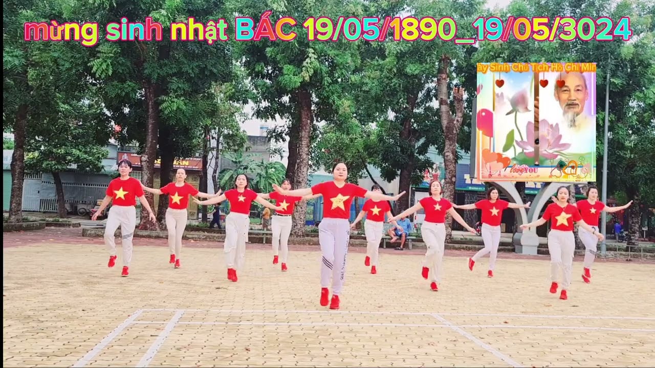 nhảy shuffle dance NHƯ CÓ BÁC HỒ TRONG NGÀY VUI ĐẠI THẮNG nhân dịp mừng sinh nhật BÁC 19/05/2024
