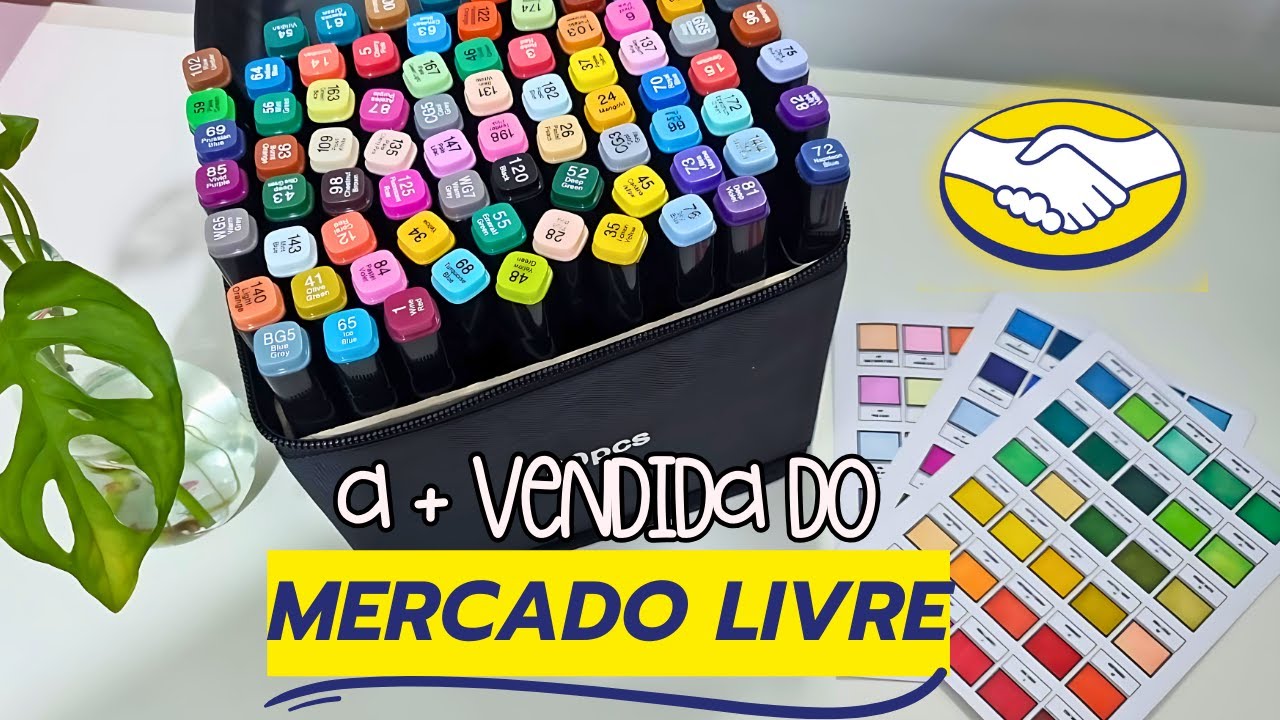 TESTEI O KIT DE MARCADORES MAIS VENDIDO DO MERCADO LIVRE | TOUCH HERO | 80 CORES | ARQUIVO GRÁTIS