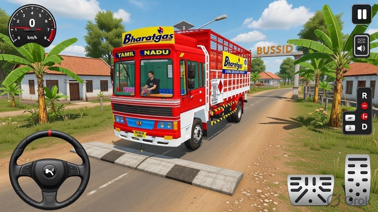 Indian Bharatgas Transport Lorry | Extreme Speed Breaker Off-Road Map 😱 | Bus Simulator Indonesia 