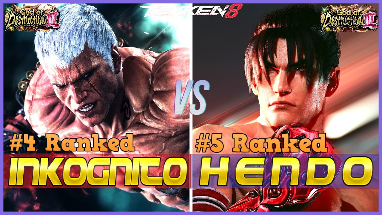 T8 ▰ INKOGNITO TK (#4 Ranked Bryan) Vs HENDO (#5 Ranked Jin) ▰ Tekken 8 High Level Gameplay