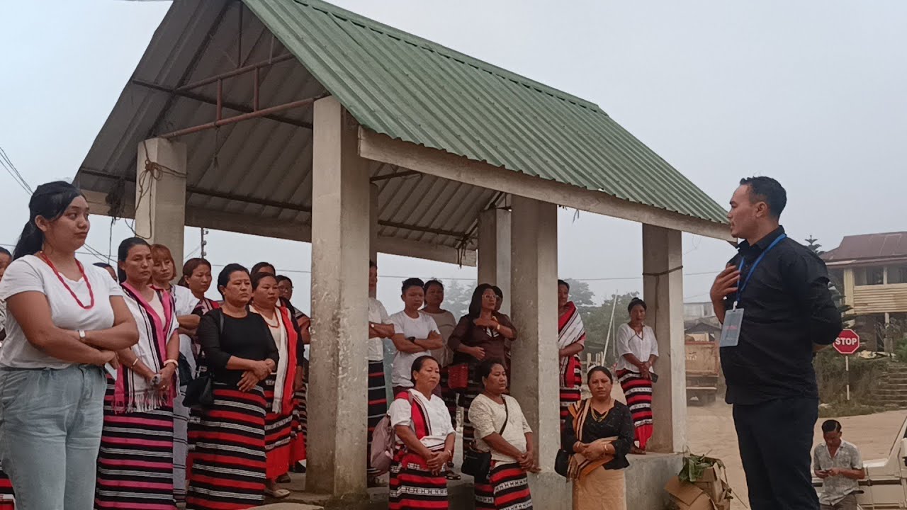 Agitation peren town peren District Nagaland  visiting ZLR president 